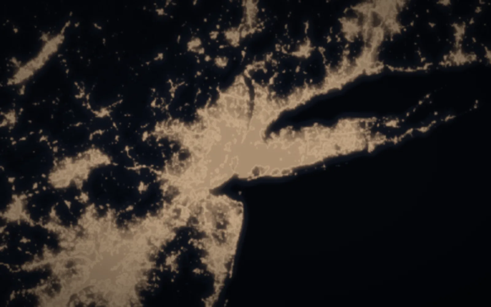 New York at night from orbit