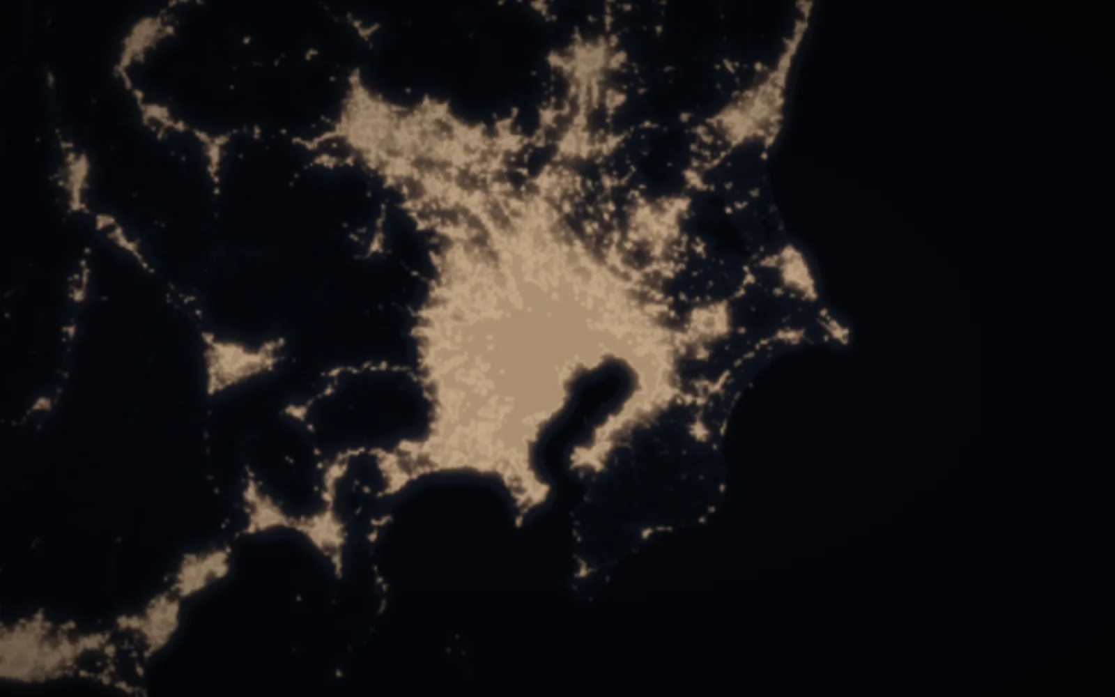 Tokyo at night, seen from orbit