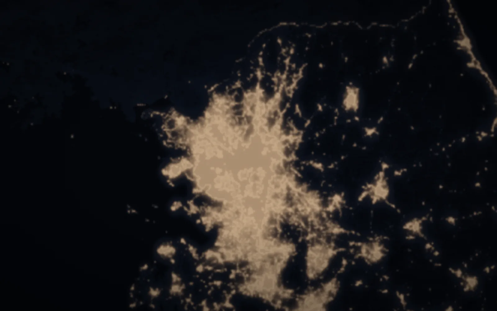 Seoul at night, seen from orbit